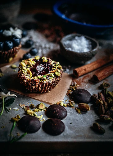 Chocolate Ganache Plum Pies